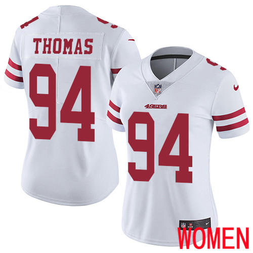 San Francisco 49ers Limited White Women Solomon Thomas Road NFL Jersey 94 Vapor Untouchable